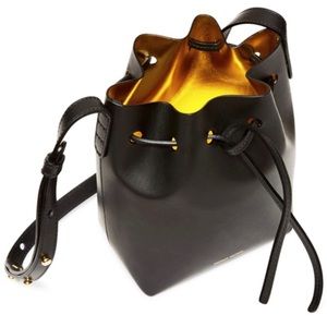 Mansur Gavriel Black & Gold (Oro) Bucket Bag